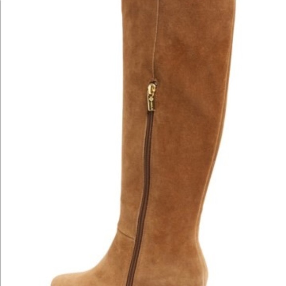 NIB ISOLÁ Tall Suede Wedge Heel Boots - Picture 5 of 7